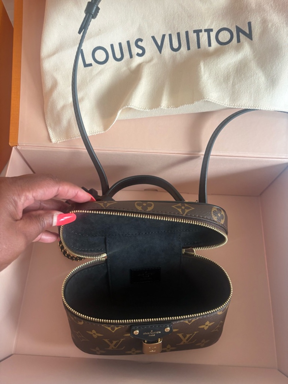Louis Vuitton Brown Monogram Vanity Crossbody with Gold Hardware - Picture 2 of 10